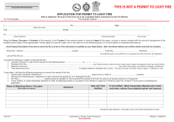this is not a permit to light fire