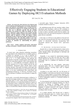 Effectively Engaging Students in Educational Games by