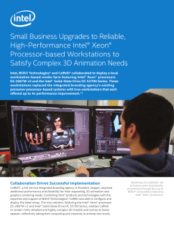 Intel and BOXX Solution Satisfies Caffelli`s 3D Animation Needs