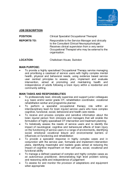 Job Description - The Disabilities Trust