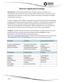 Apply to be a Director now! - Interdepartmental Science Students