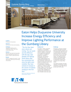 Eaton Helps Duquesne University Increase Energy Efficiency and