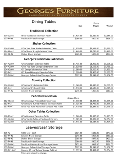 Leaves/Leaf Storage Dining Tables