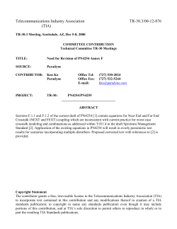 Revise Annex F - TIA - Telecommunications Industry Association