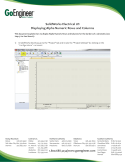 SolidWorks Electrical 2D Displaying Alpha Numeric Rows and