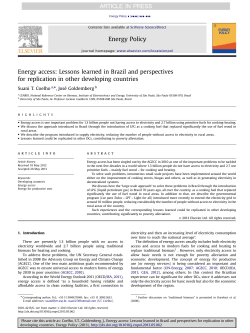 Energy access_ Lessons learned in Brazil and perspectives for