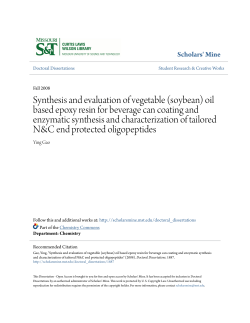 Synthesis and evaluation of vegetable (soybean) oil