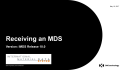 Receiving an MDS - IMDS Information Pages
