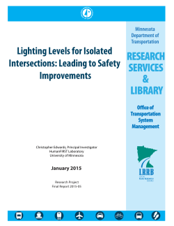 Lighting Levels for Isolated Intersections: Leading to Safety