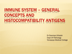 Immune system * general concepts and histocompatibility