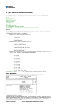 NI Vision Acquisition Software Release Notes