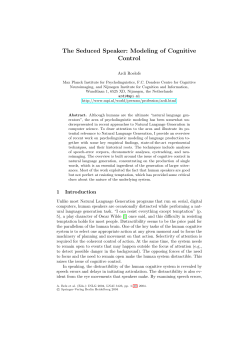 LNAI 3123 - The Seduced Speaker: Modeling of Cognitive Control