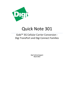 GOBI 3G Carrier Conversion