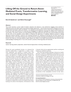 Lifting Off the Ground to Return Anew: Mediated Praxis