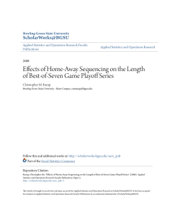 Effects of Home-Away Sequencing on the Length of Best-of