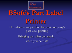 BSoft`s Part Label Printer