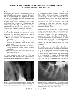 Common Misconceptions about Carrier-Based Obturation