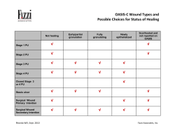 OASIS-C Wound Types and Possible Choices for