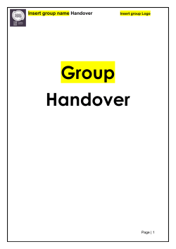 Handover Document