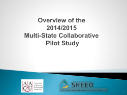 the Multi-State Collaborative to Advance Learning Outcomes
