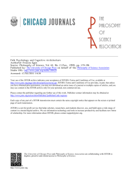 Folk Psychology and Cognitive Architecture Author(s): Frances Egan