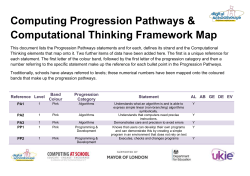 Progression Pathways listed &ndash; word document