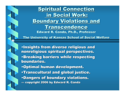 Introduction to Transpersonal Theory in Social Work