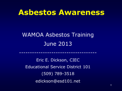 Asbestos Overview - WISHA