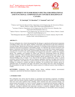 development of floor design spectra for operational and functional