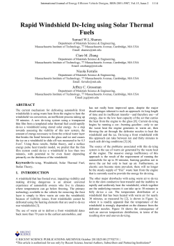 Rapid Windshield De-Icing using Solar Thermal Fuels