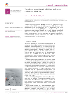 The phase transition of rubidium hydrogen carbonate, RbHCO3