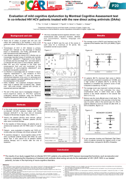 Evaluation of mild cognitive dysfunction by Montreal