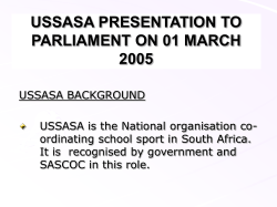 ussasa presentation to sascoc bosberaad