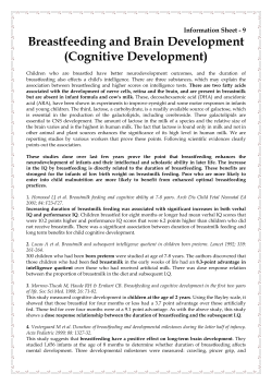 Cognitive Development - Breastfeeding Promotion Network of India