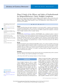 Phase II Study of the Efficacy and Safety of Pembrolizumab for