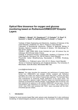 Optical fibre biosensor for oxygen and glucose