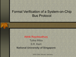 Formal Verification of a System-on