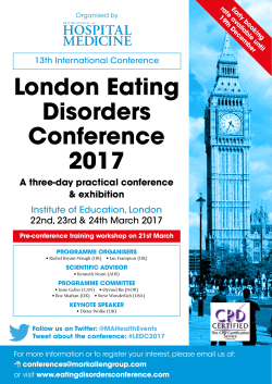 London Eating Disorders Conference 2017