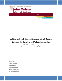 A Financial and Competitive Analysis of Rogers Communications