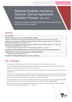 NDIS Service Agreement Variation Process Info Sheet on year end