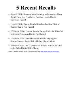 Consumers should stop using this product unless