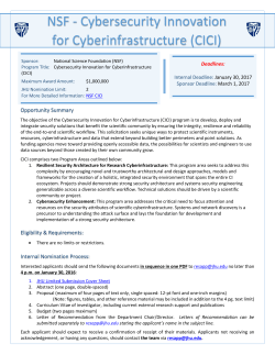 NSF - Cybersecurity Innovation for Cyberinfrastructure (CICI)