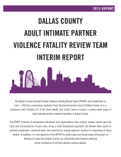 dallas county adult intimate partner violence fatality review team