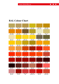 RAL Colour Chart
