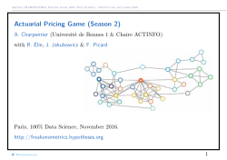 Actuarial Pricing Game (Season 2) - Freakonometrics