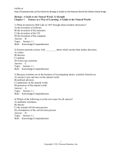 Biology: A Guide to the Natural World, 5e (Krogh)