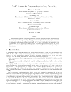 GASP - Dipartimento di Matematica e Informatica