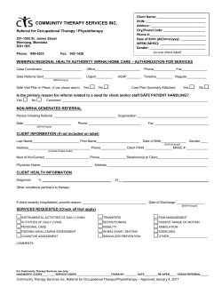 COMMUNITY THERAPY SERVICES INC