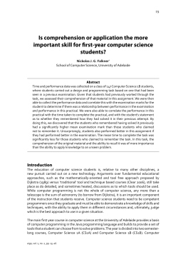 Is comprehension or application the more important skill for first