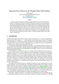 Improved Exact Solver for the Weighted Max-SAT Problem